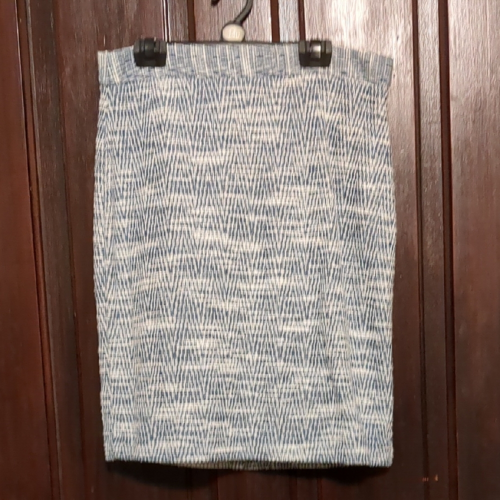 Banana Republic Blue and White Pencil Skirt